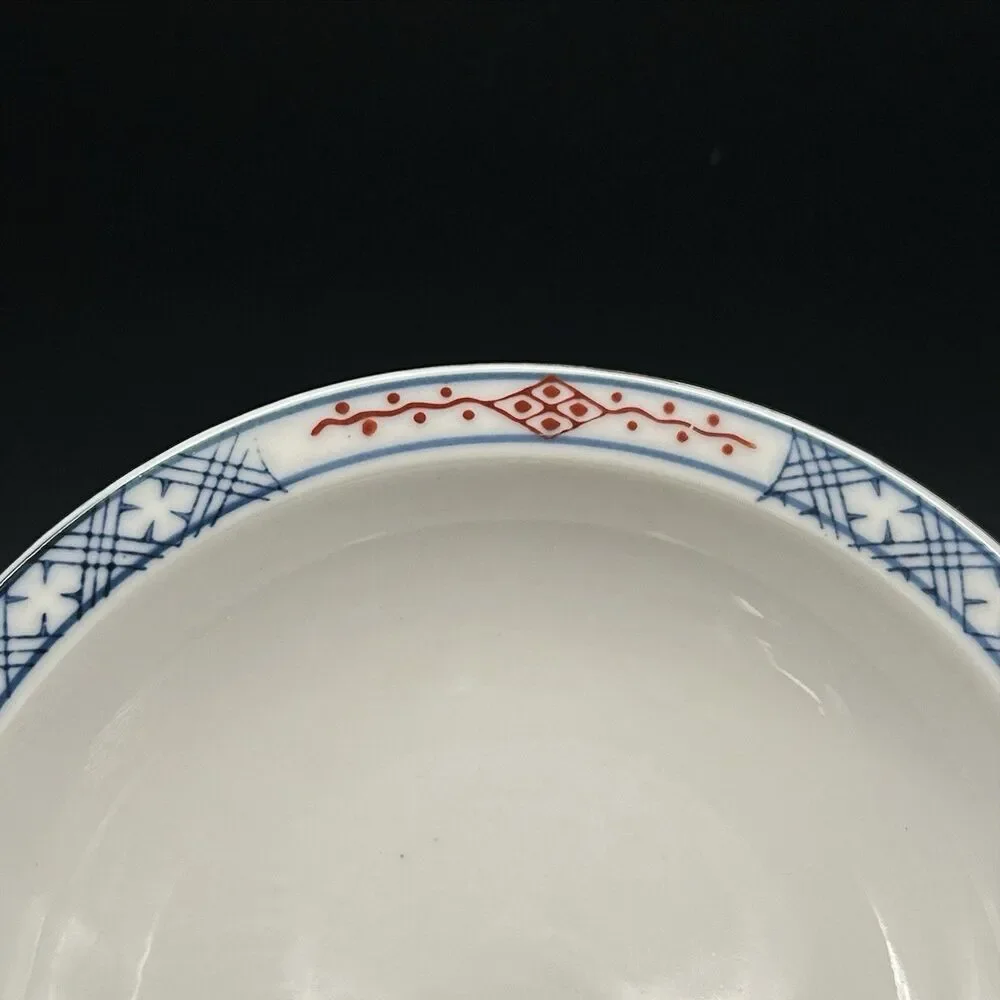 Vintage Made in Japan Imari Style Porcelain Bowl Cobalt Blue Gold Gilt 6 Inch